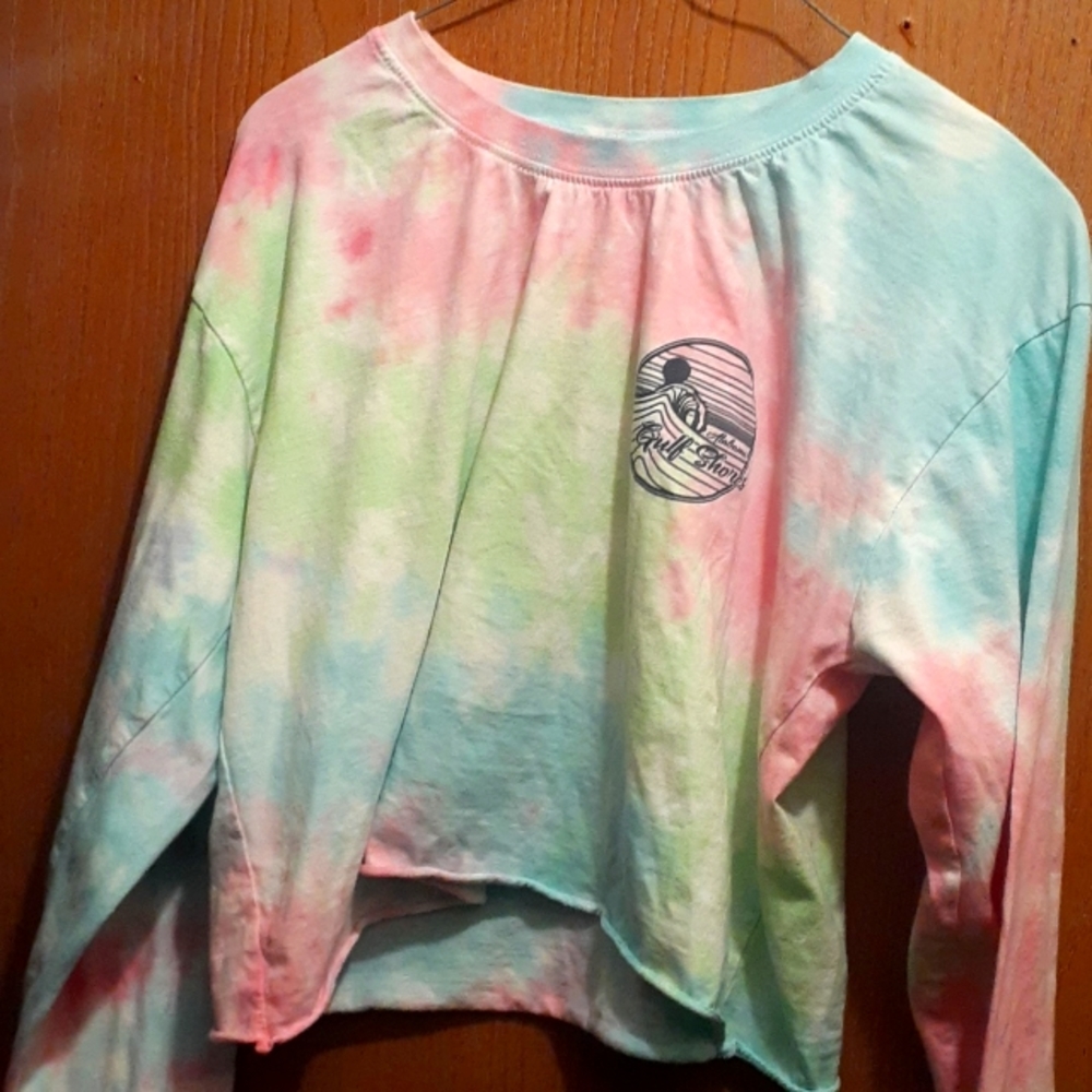 Tye Dye Long Sleeve Crop Top